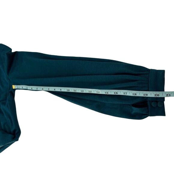 B Michael America Red Collection V Neck Long Sleeve Midi Dress Teal NWT Size 8 - Picture 12 of 13